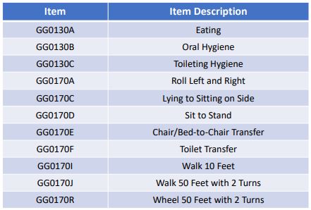 Home Health Value Based Purchasing GG Questions