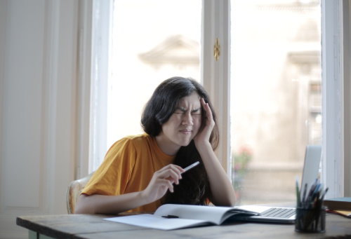 Stressed Worker at desk