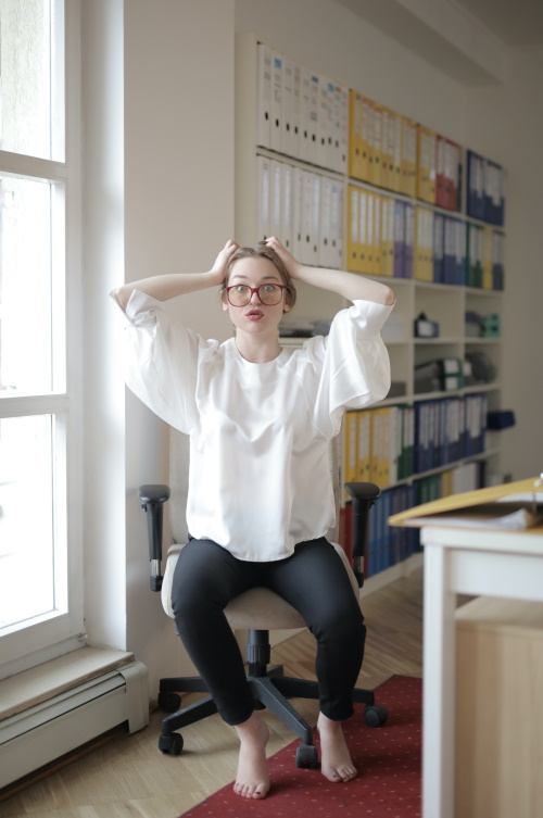 Image of Medical Worker Pulling hair out in frustration