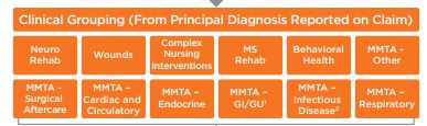 12 PDGM Clinical Groupings